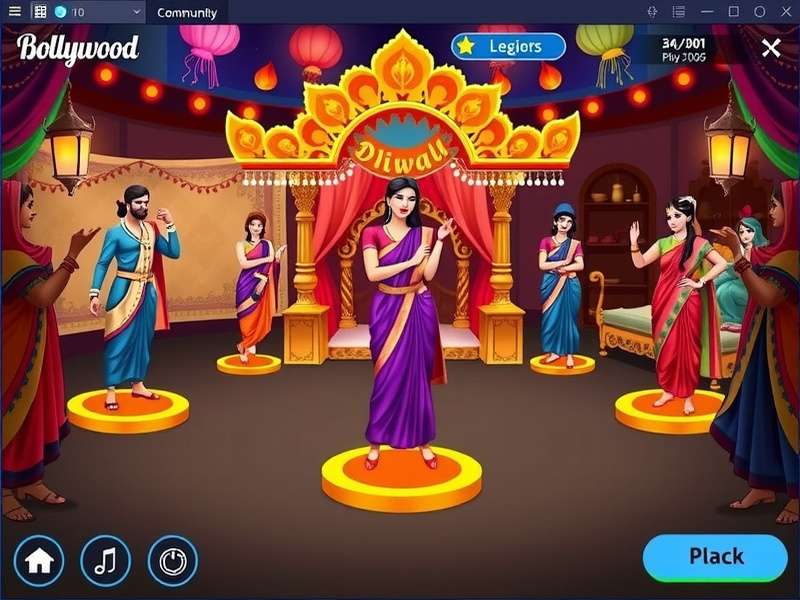 Bollywood Drama Dhamaka community event showing Diwali celebration in-game